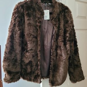 Faux fur jacket